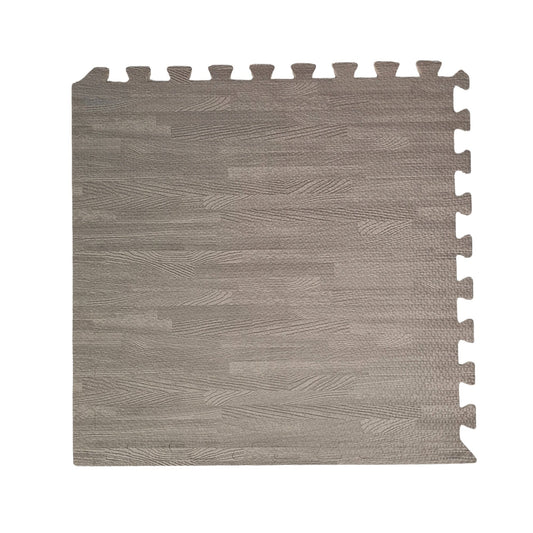 32 Piece Grey Wood Effect EVA Foam Floor Protective Floor Tiles / Mats 60x60cm Each Set For Gyms, Kitchens, Garages, Camping, Kids Play Matting, Floor Mats Set Covers 11.52 sqm (124 sq ft)