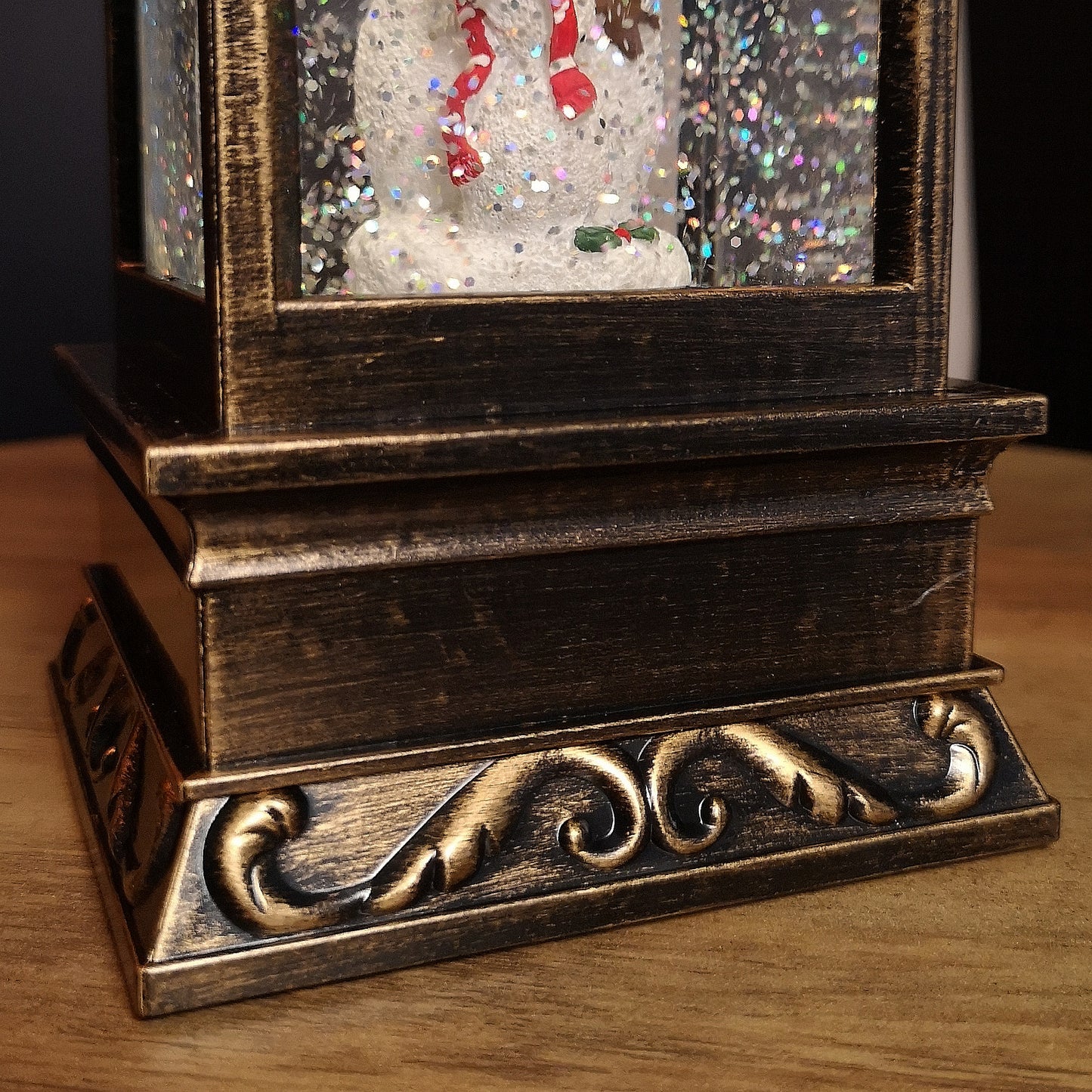 29cm Battery Operated Light up SnowSwirl Snowman Christmas Lantern Decoration