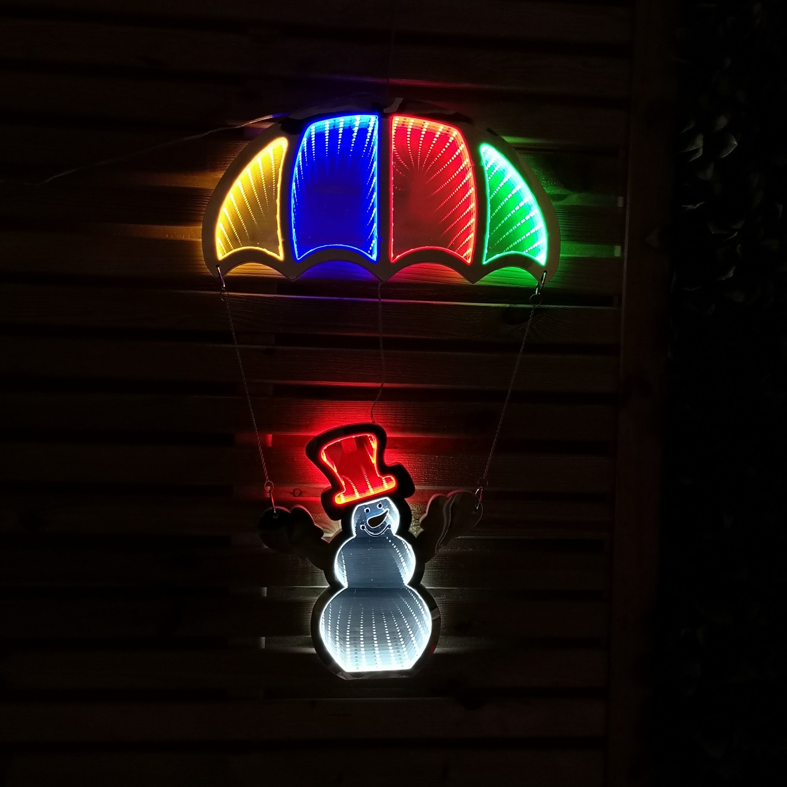 60cm LED Infinity Light Snowman Hanging Parachute