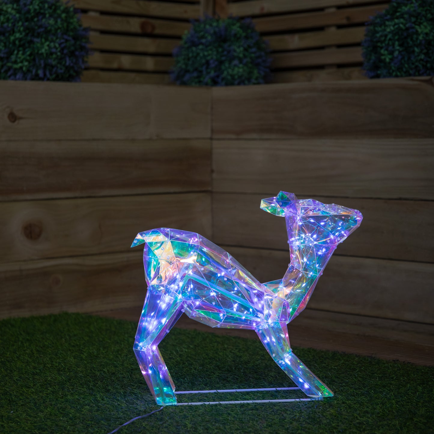 40cm Light up Iridescent DreamLights Christmas Fawn with 100 White LEDs