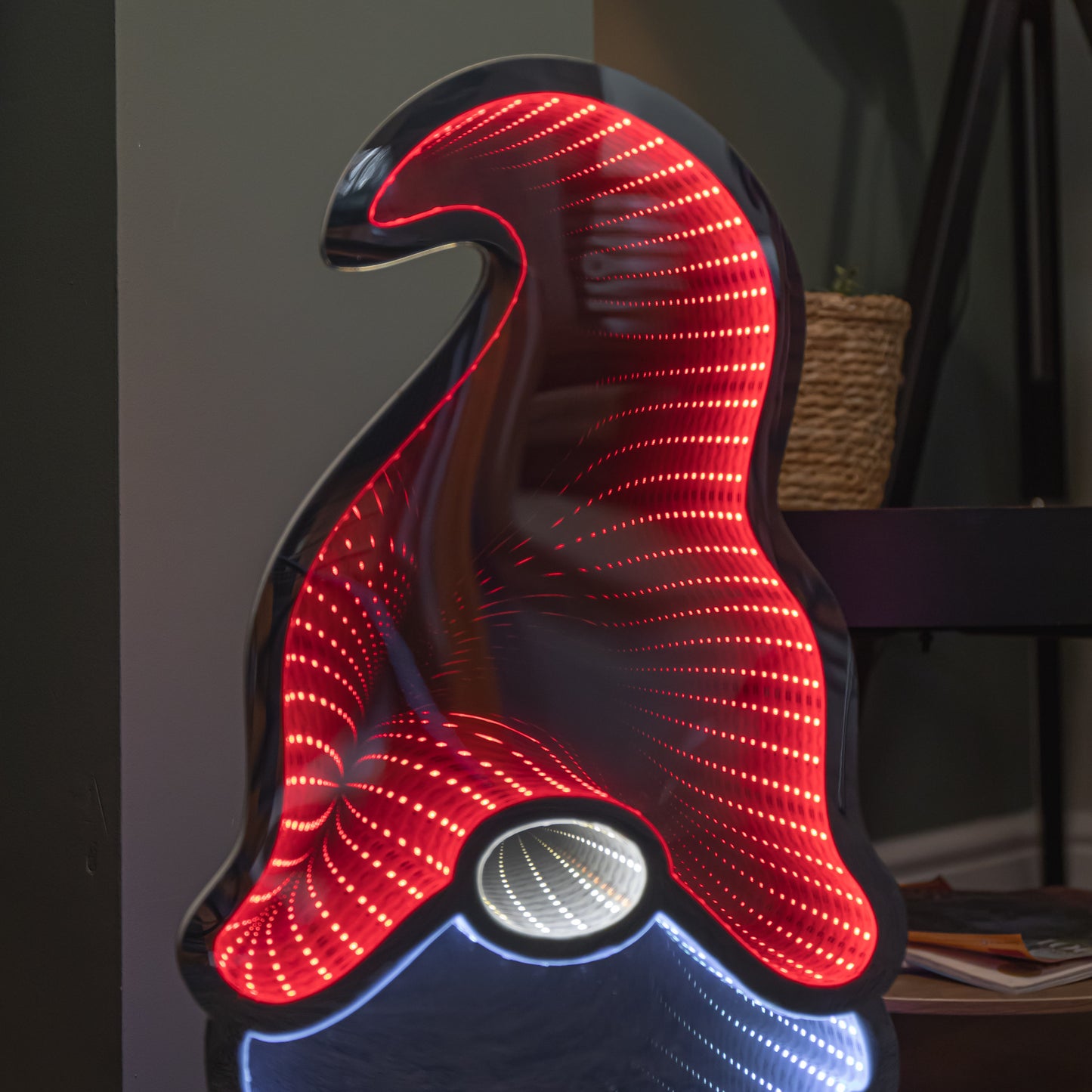 60cm Light up Christmas Gonk in Red Hat Infinity Decoration with LEDs