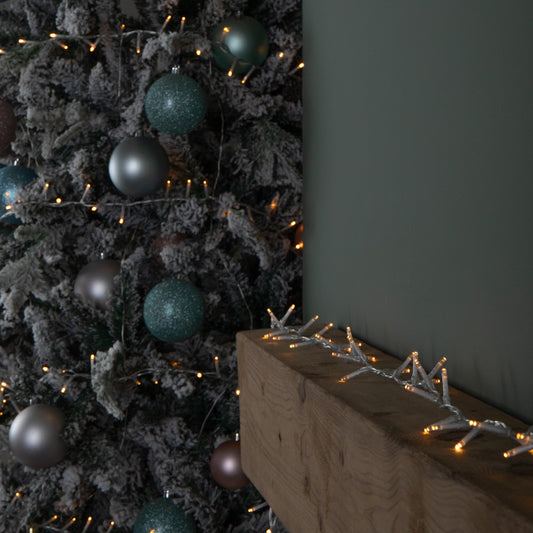 18.7m 750 LED TreeBrights Christmas String Lights with Timer in Vintage Gold on Clear Cable