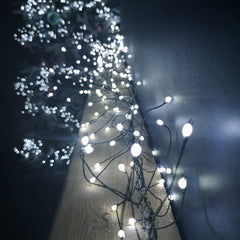 5.4m White LEDs Green Garland Wire Light Christmas Decoration with Timer