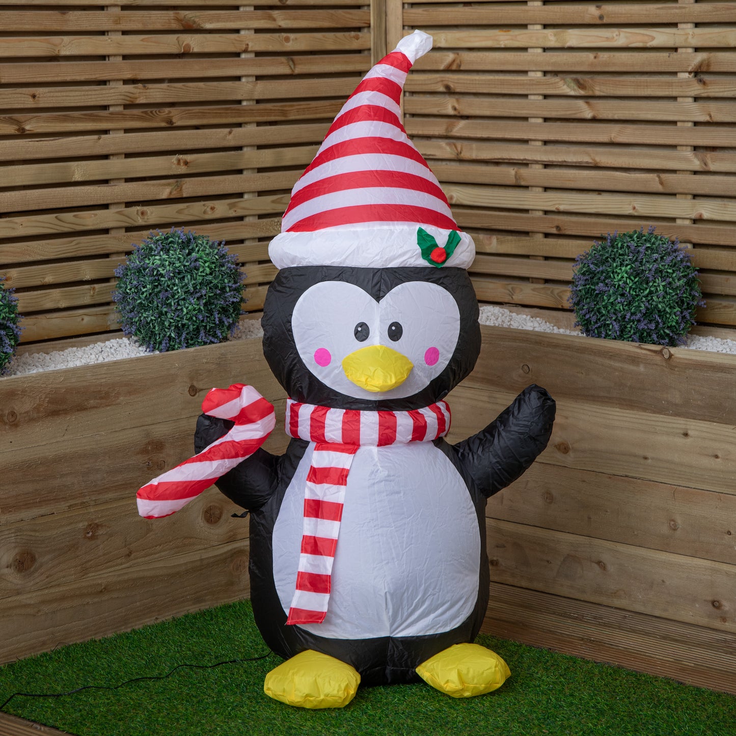 1.2m (4ft) Light up Christmas Inflatable Penguin Decoration with LEDs