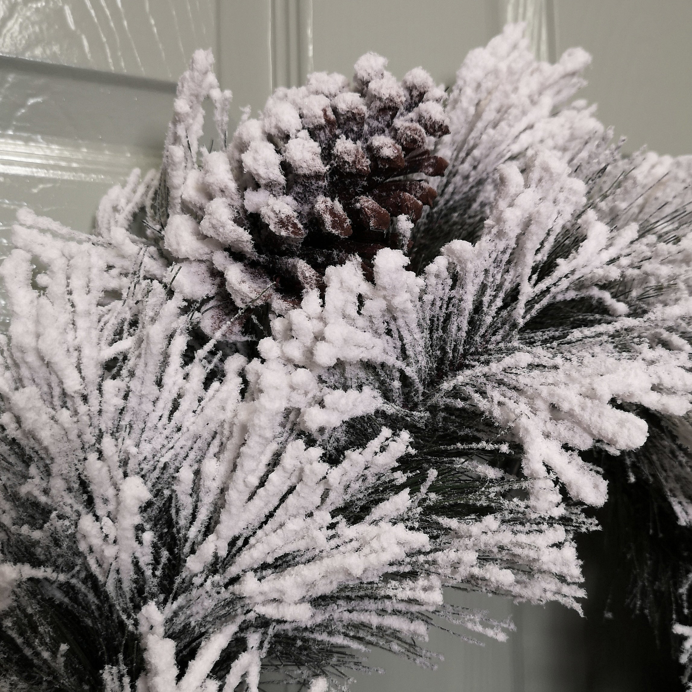 50cm Premier Christmas Snow Flocked Door Wreath