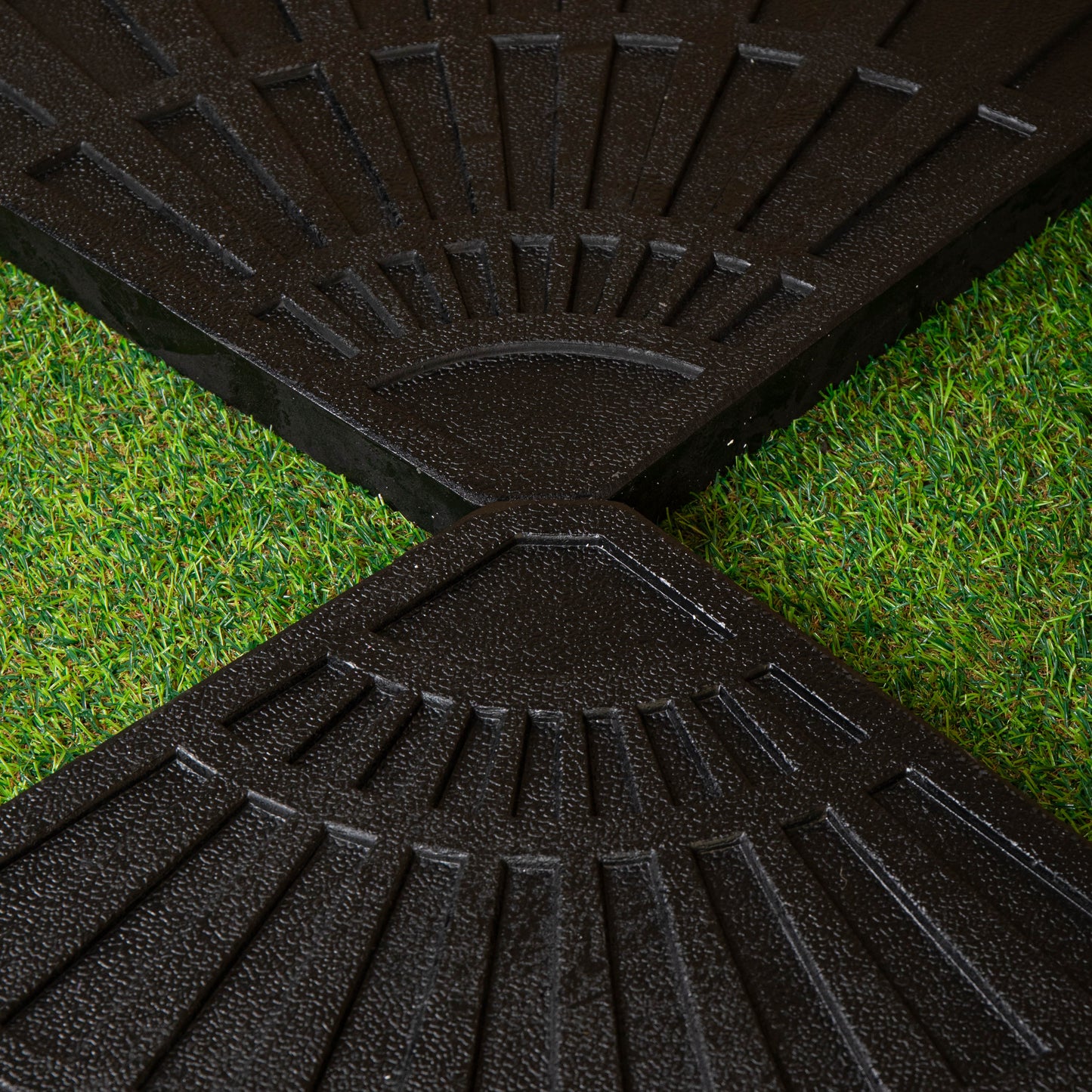 2 Piece 14kg Black Hanging Banana Cantilever Garden Parasol Base Weights