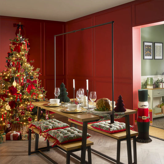 1.95m Black Metal Extendable Christmas Table Display Pole with Adjustable Sizes