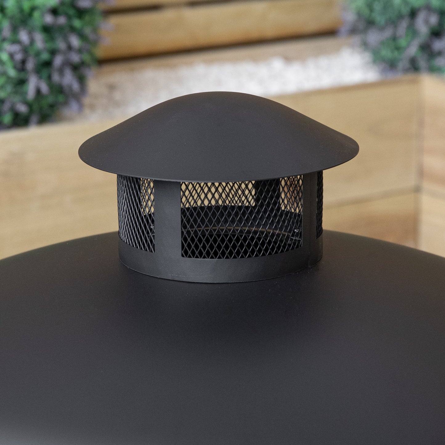 80cm Black Steel Firedancer Chiminea Fire Pit with Fire Poker
