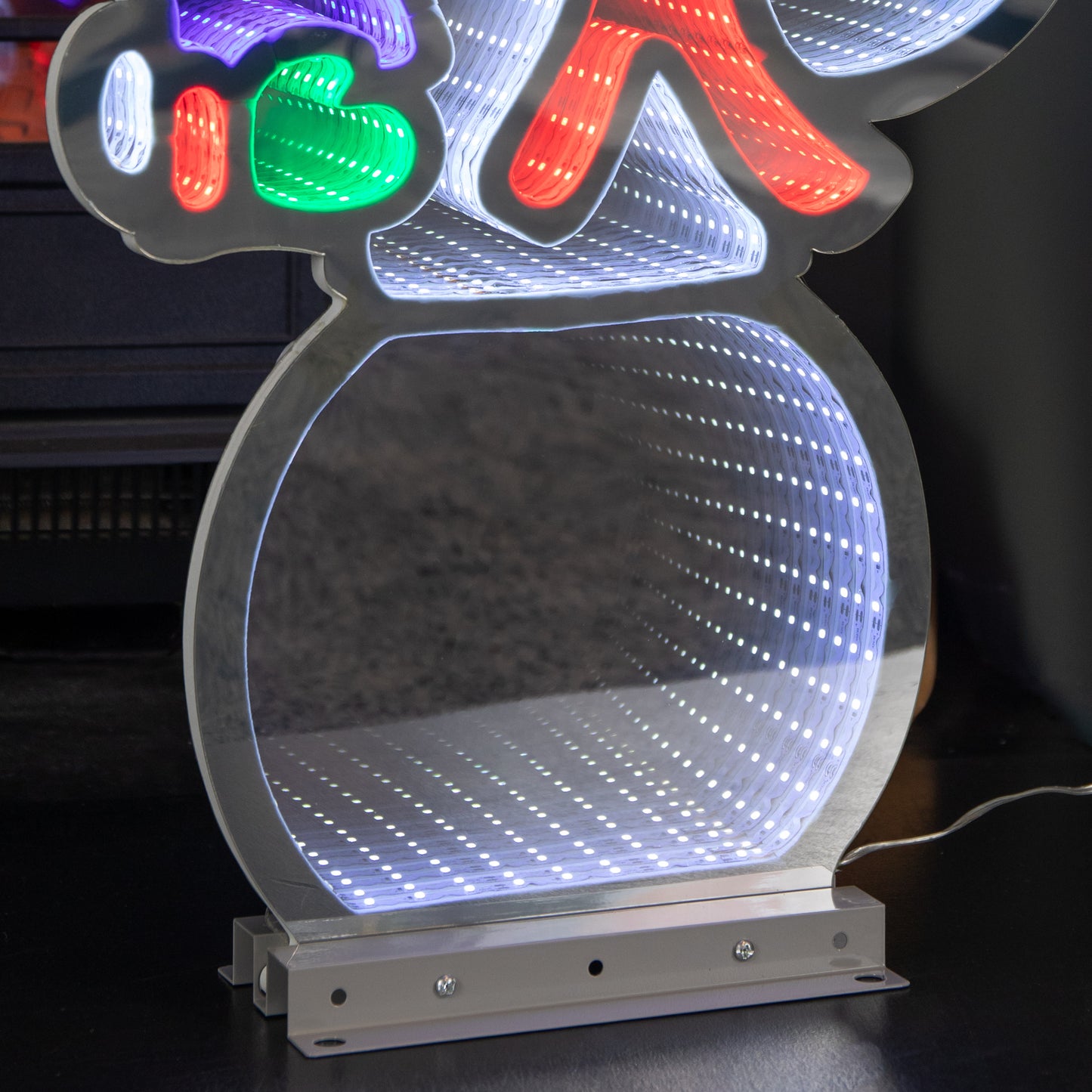 56cm LED Infinity Light Snowman Waving