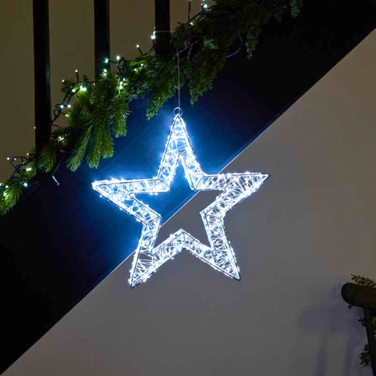 50cm Light up Christmas Galaxy Star with 1440 Cool White LEDs & Timer Function