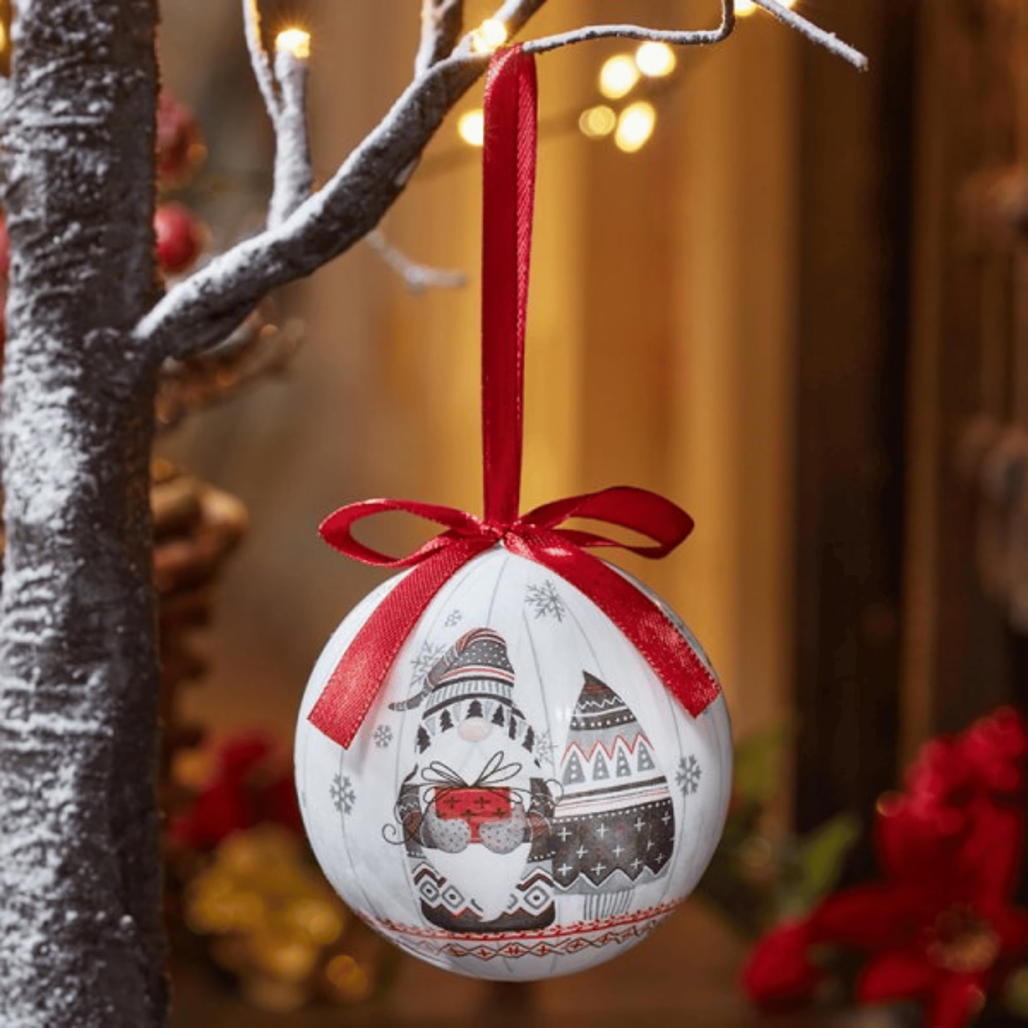 7cm Set of 14 Traditional Vintage Christmas Gonk Tree Baubles