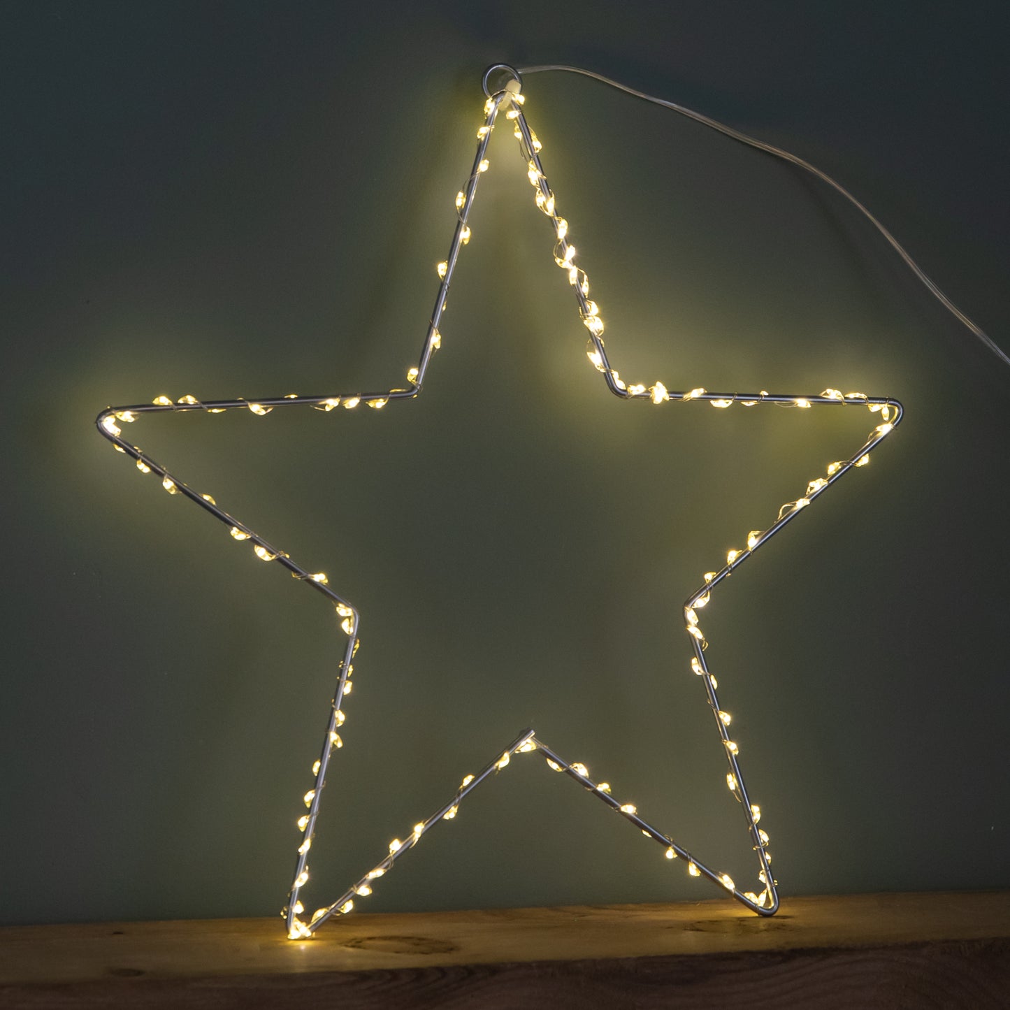 30cm Light up Dewdrop Christmas Star with 120 Warm White LEDs