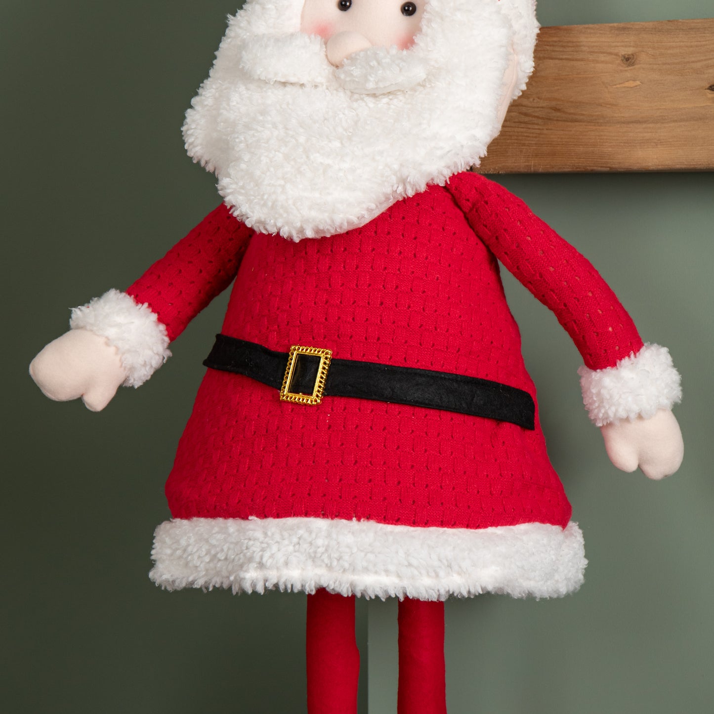 1.8m Tall Extendable Plush Santa Decoration with Telescopic Legs