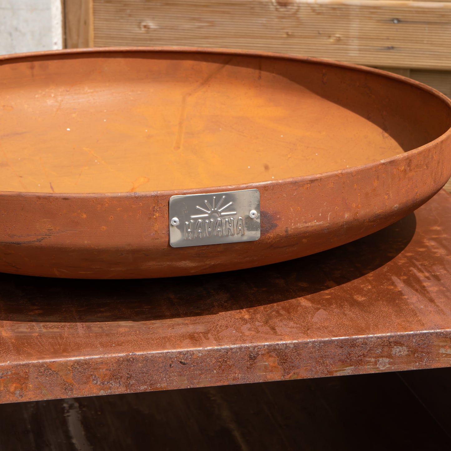 37cm Tierra Outdoor Steel Firebowl and Log Store