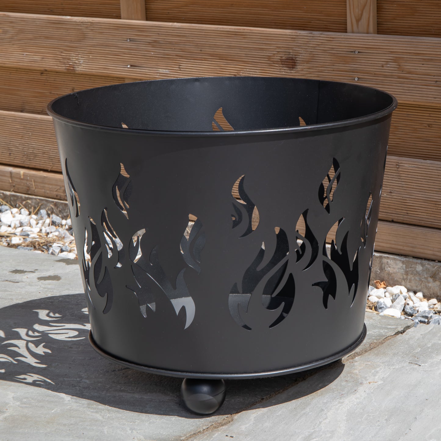 32cm Black Steel Fuego Outdoor Garden Firebasket