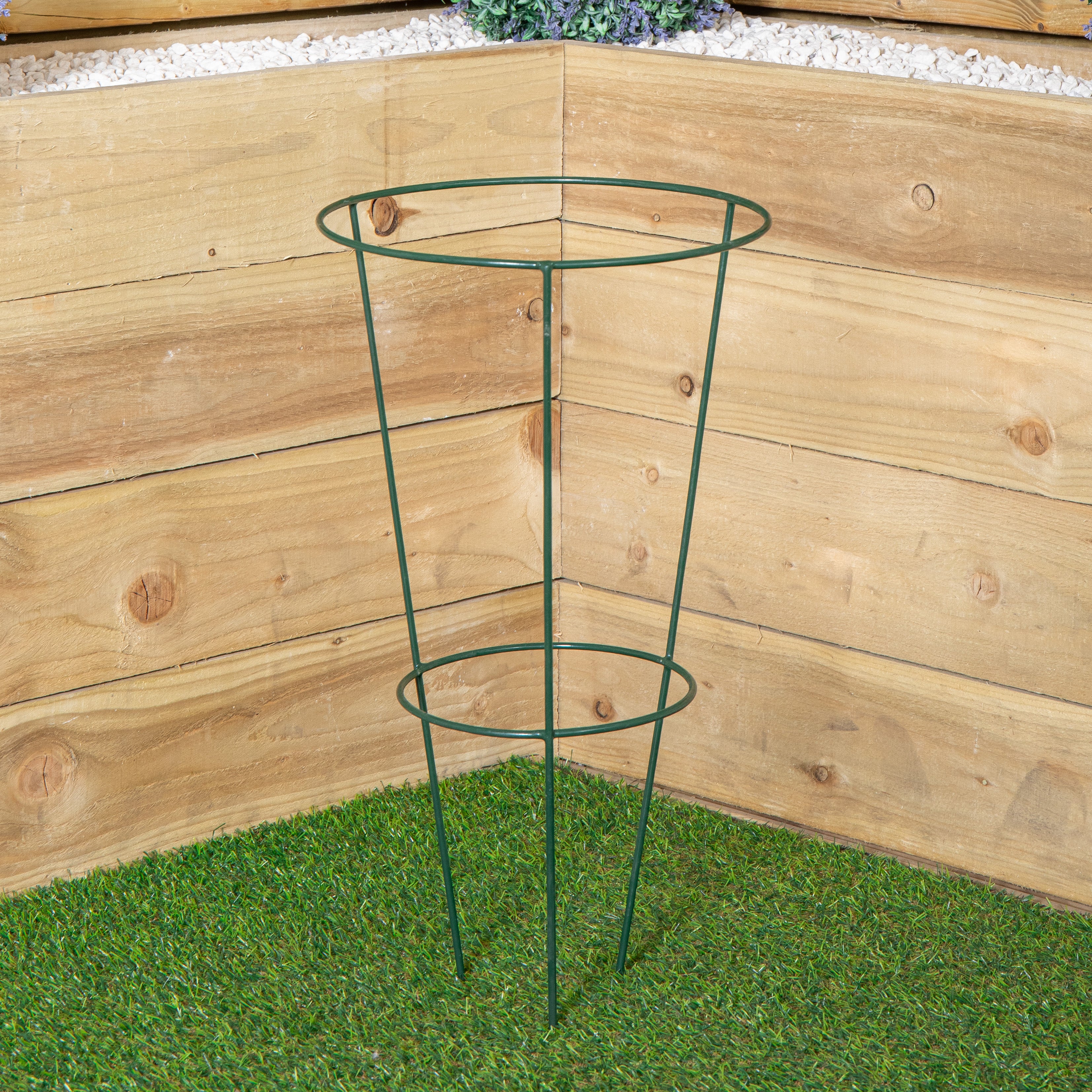 Tom Chambers Urban Green Conical Garden Plant Support Ring 30cm -  Medium