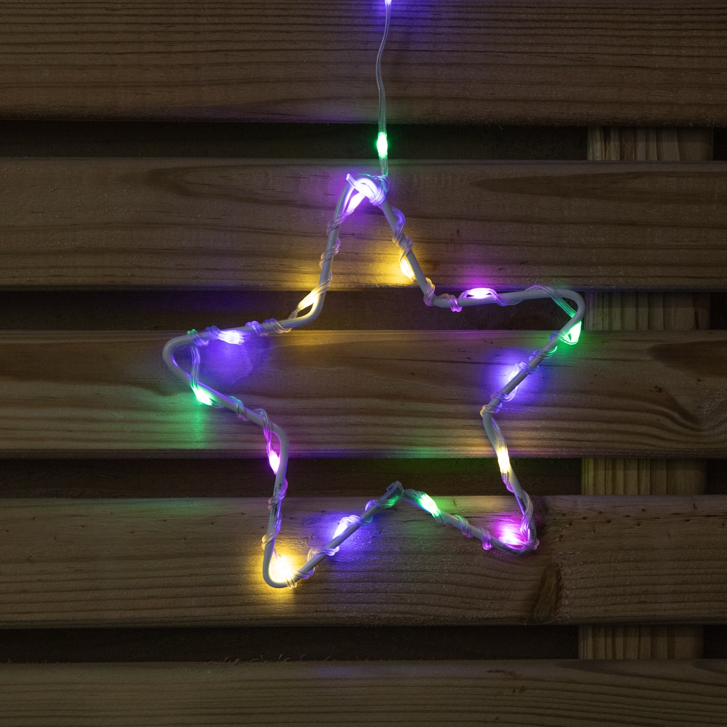 1.2 x 1.1m Christmas Window Curtain Light with 327 Multi-Coloured LEDs