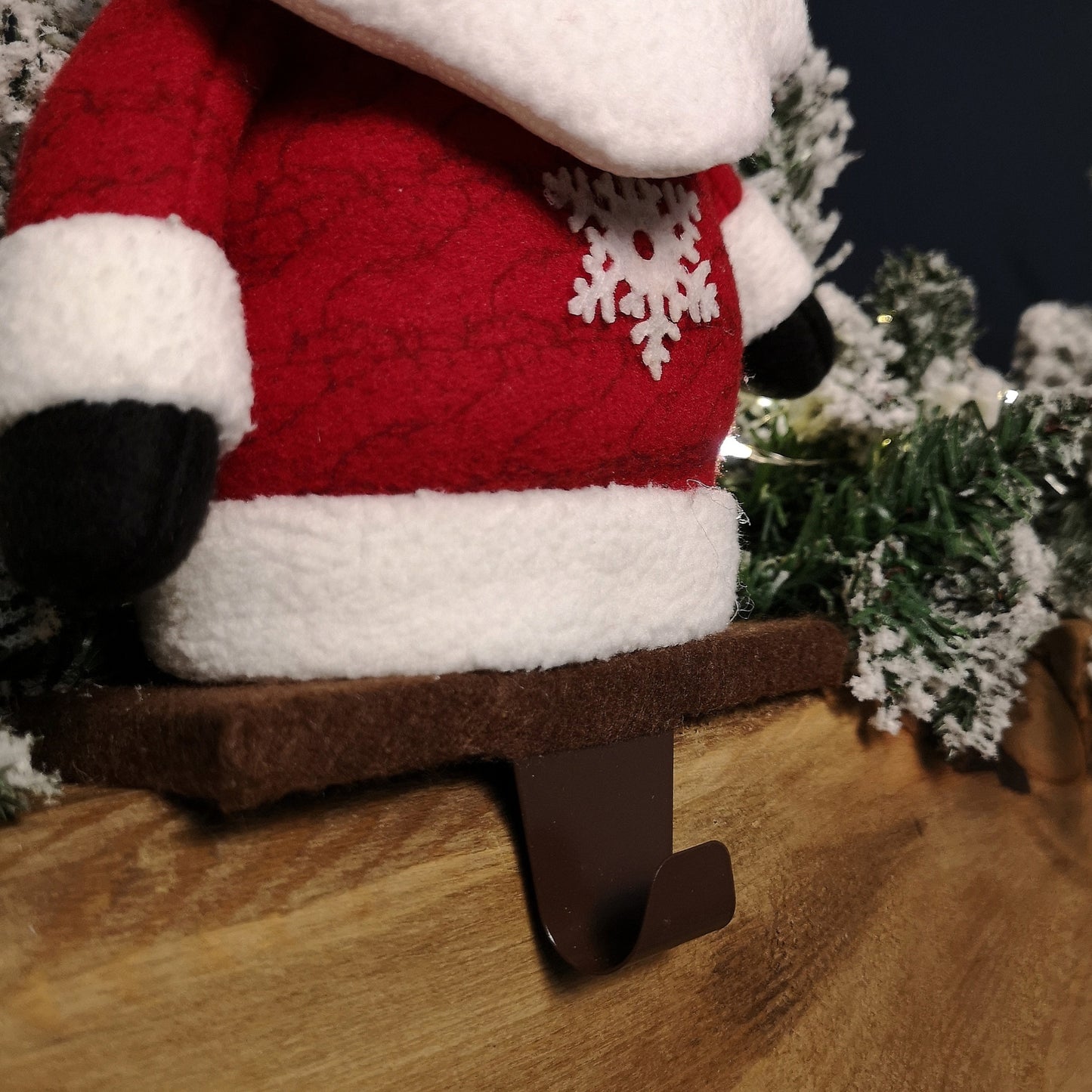 28cm Plush Christmas Santa Stocking Holder Decoration