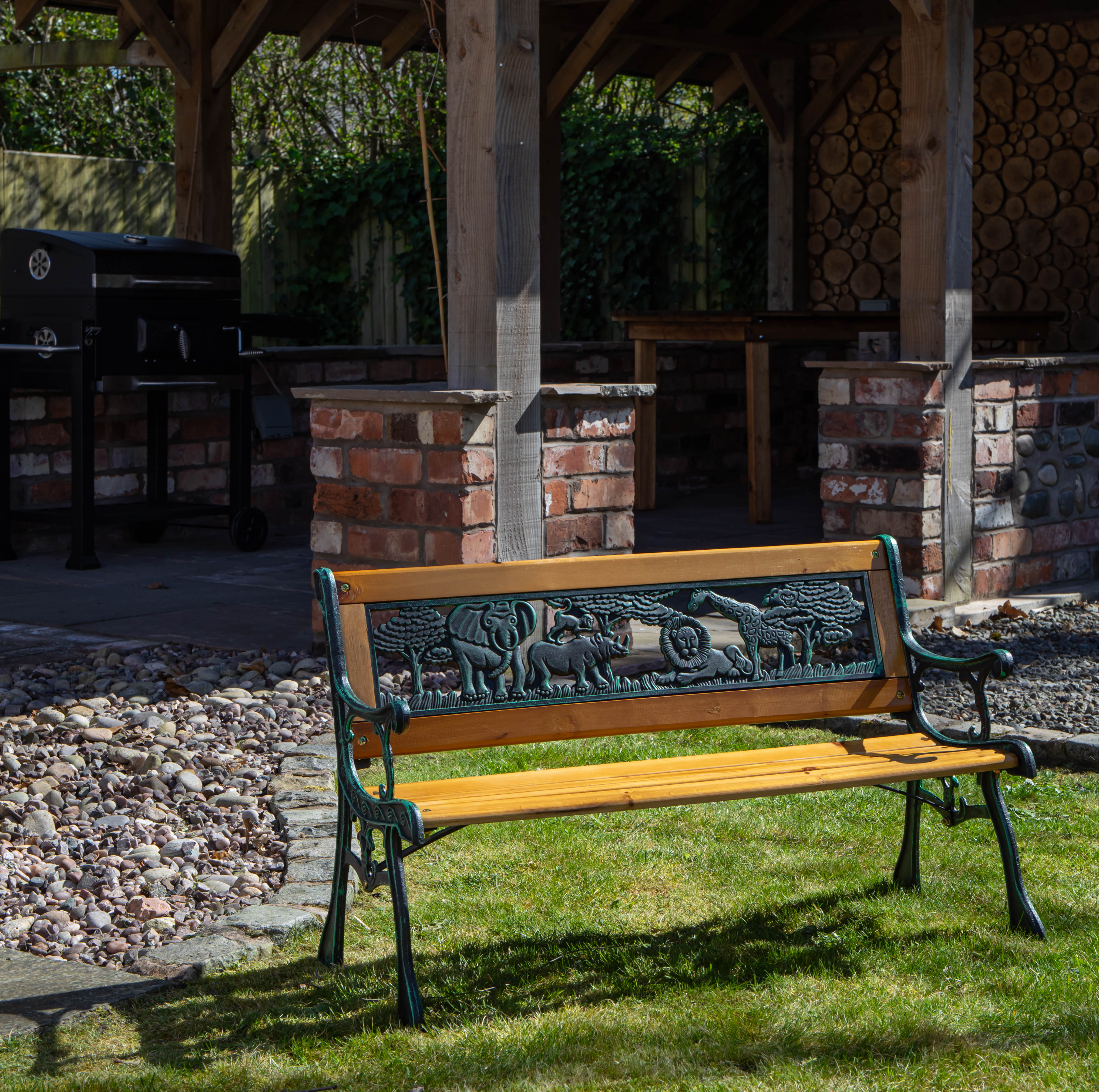 Wrought Iron Bench Patio Park Garden Bench Porch Path Chair