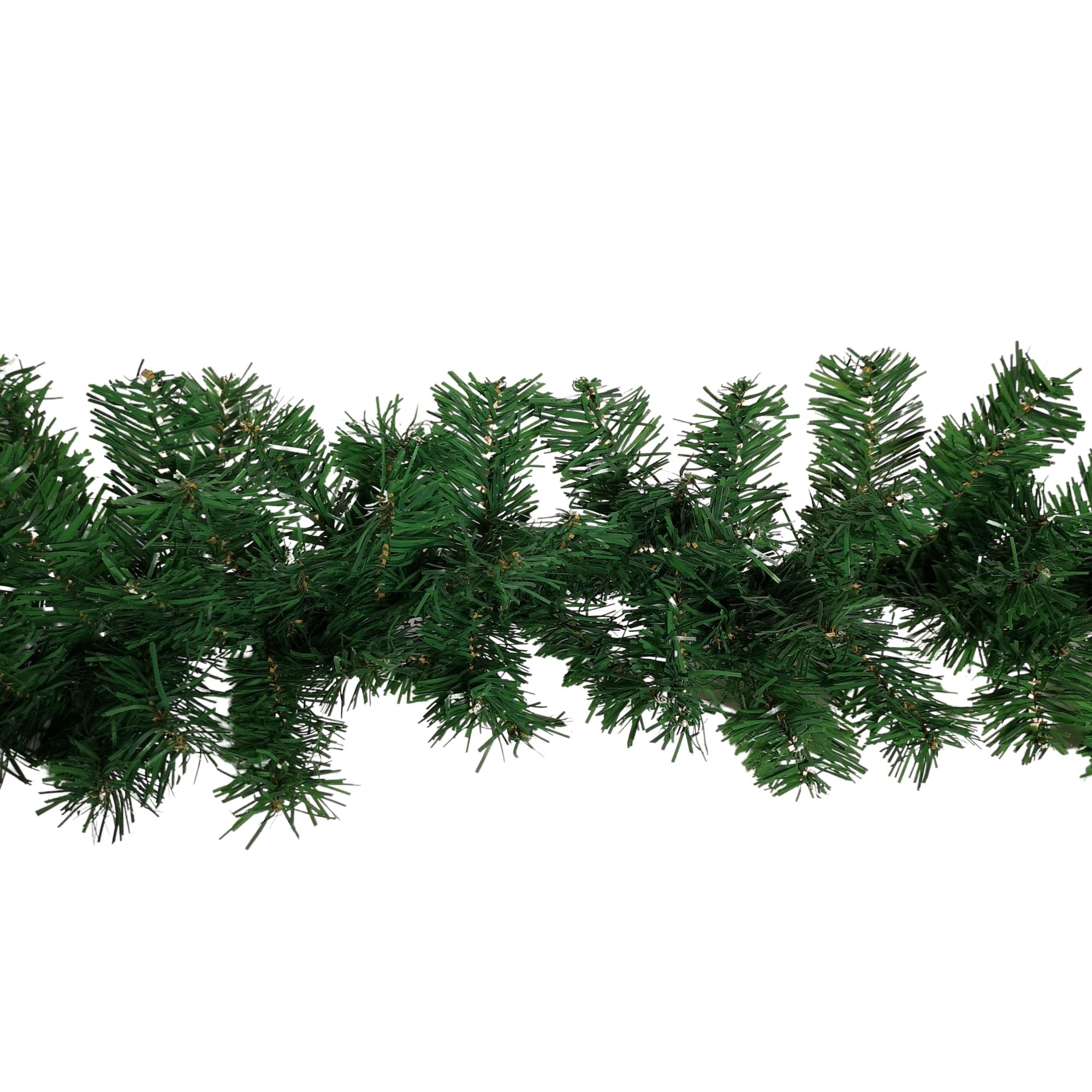 Premier 270cm (9ft) x 25cm Plain Green Christmas Garland Decoration