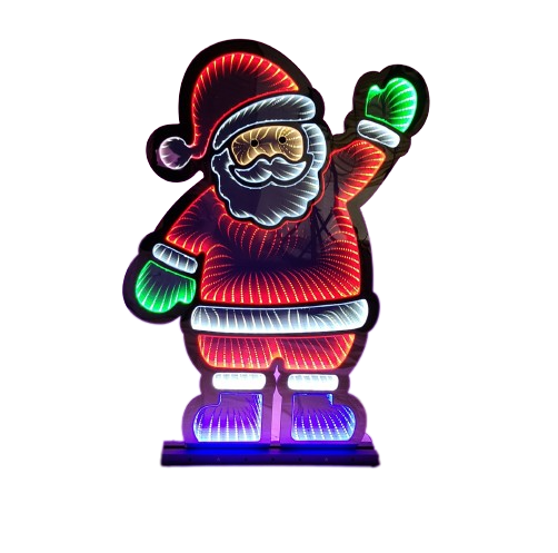 74cm LED Infinity Light Waving Santa