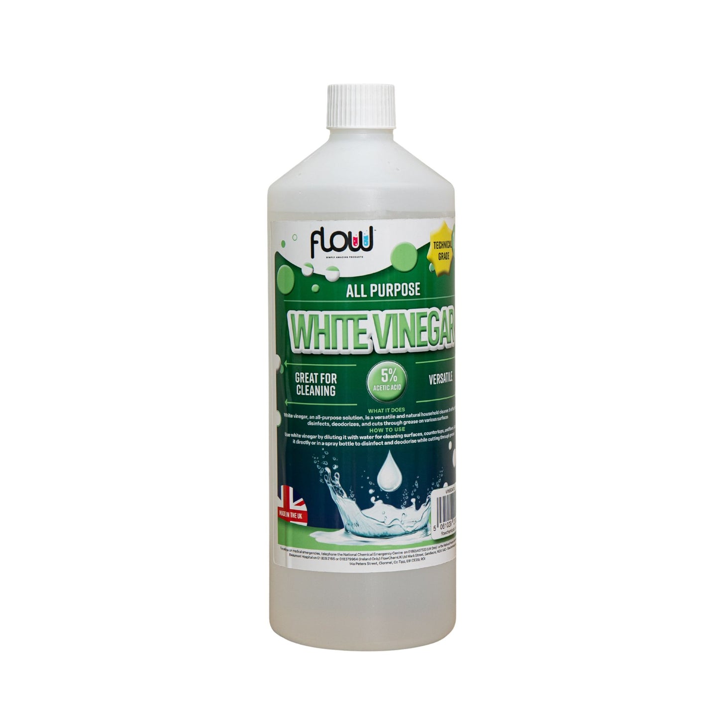 1 Litre All Purpose Multi-Surface Cleaning White Vinegar 