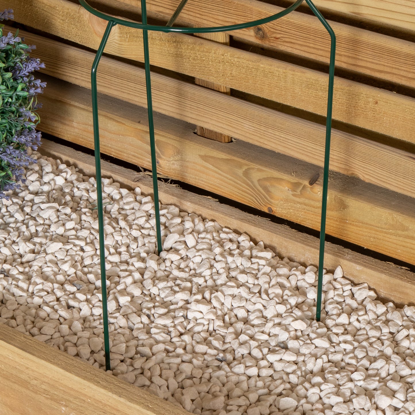 Pack of 3 Tom Chambers Urban Dark Green Metal Herbaceous Garden Plant Support Grow Through Small 40cm x 20cm