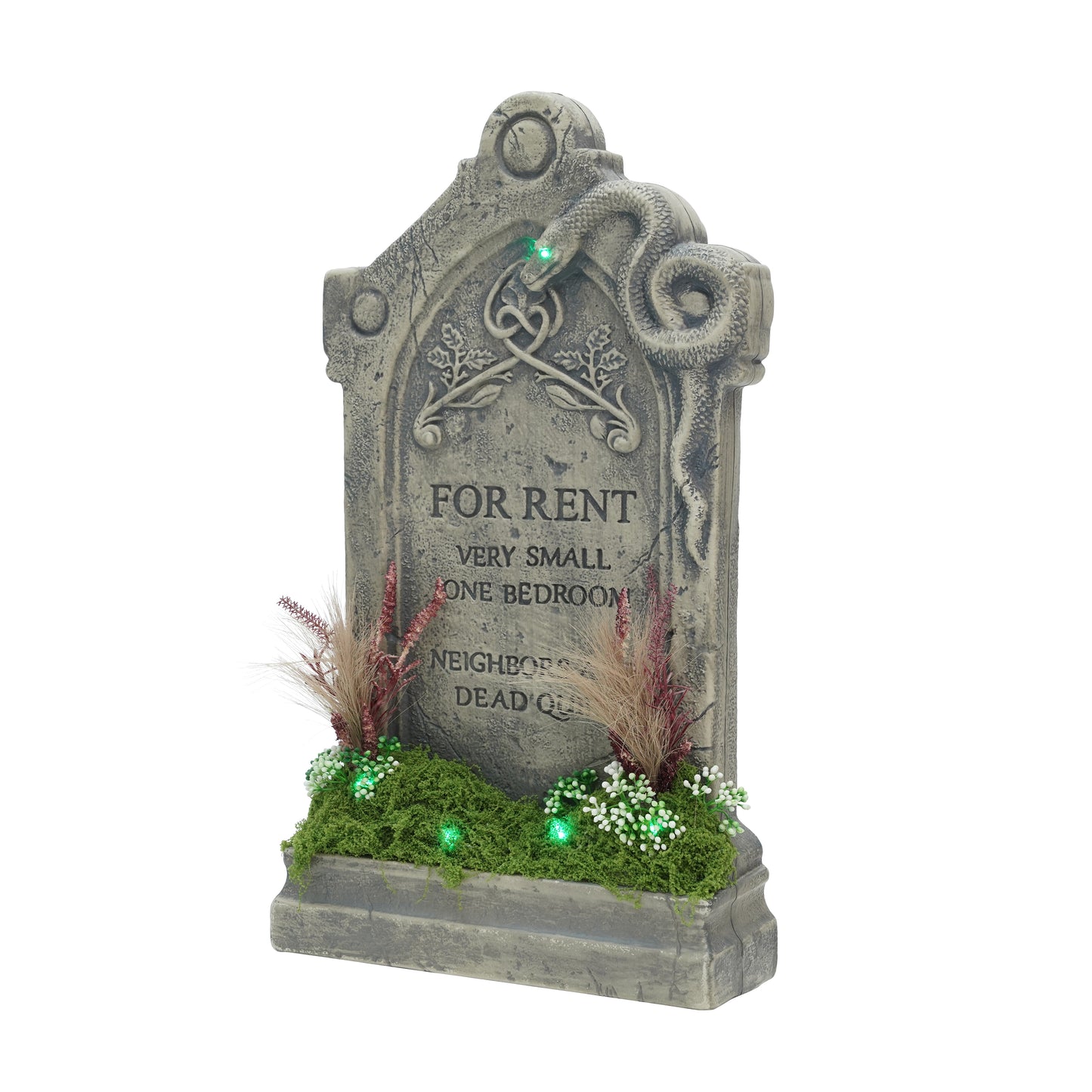 60cm (2ft) "For Rent" Halloween Graveyard Tombstone with LED Lights