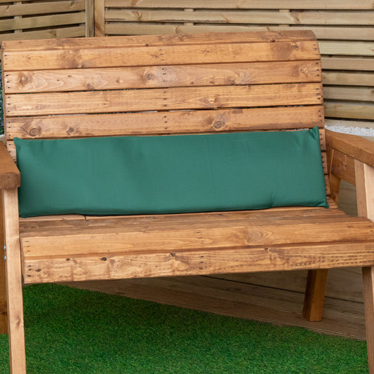 99 x 20 x 5cm Cushion Back for 2 Seater Wooden Garden Bench in Green