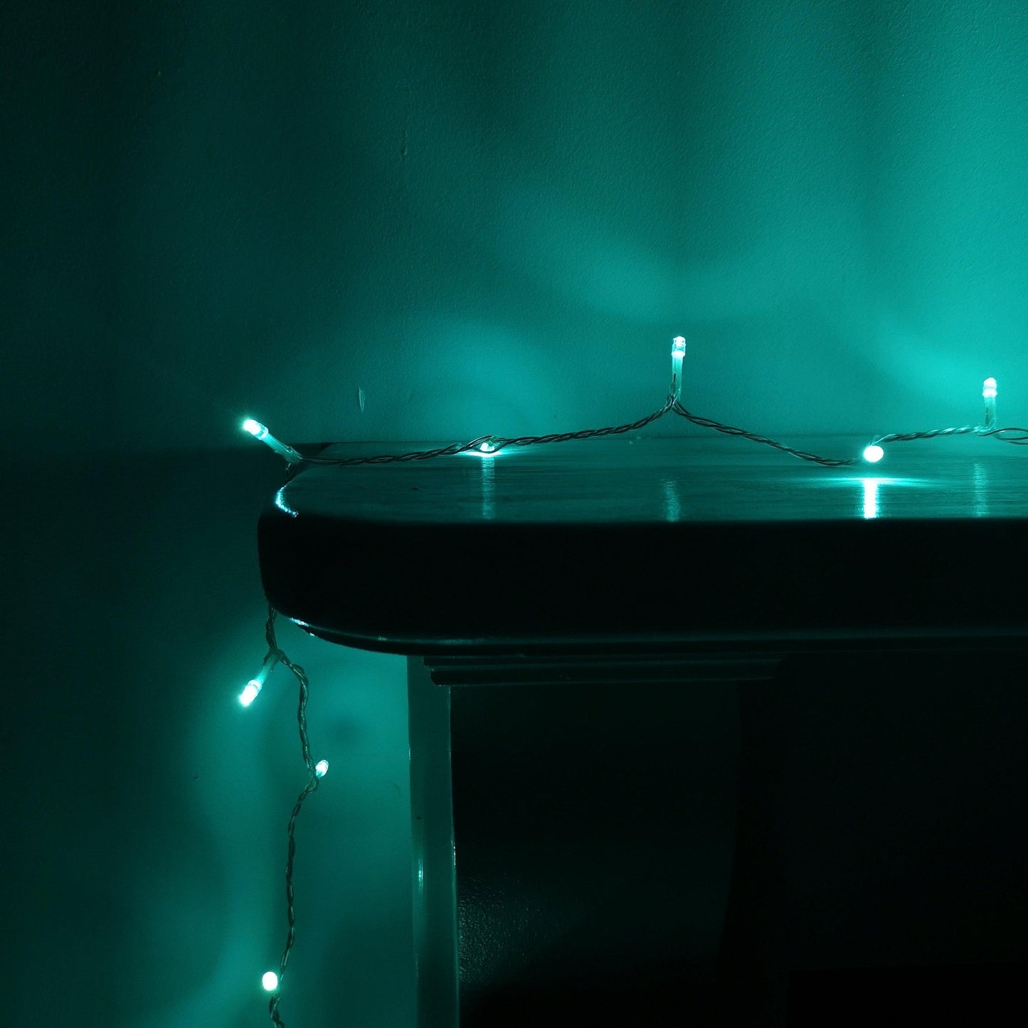 Factory Seconds: 200 LED 16m Premier Christmas Outdoor 8 Function Lights Clear Wire in Turquoise