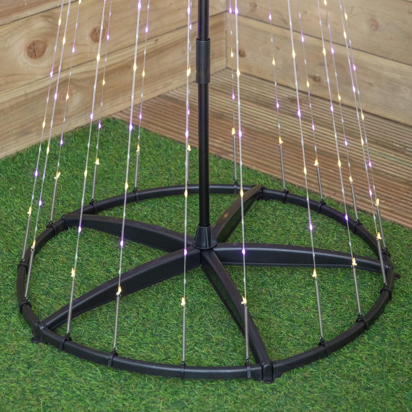 1.8m Light up Twinkle Christmas Maypole Tree with Multi-Coloured LEDs