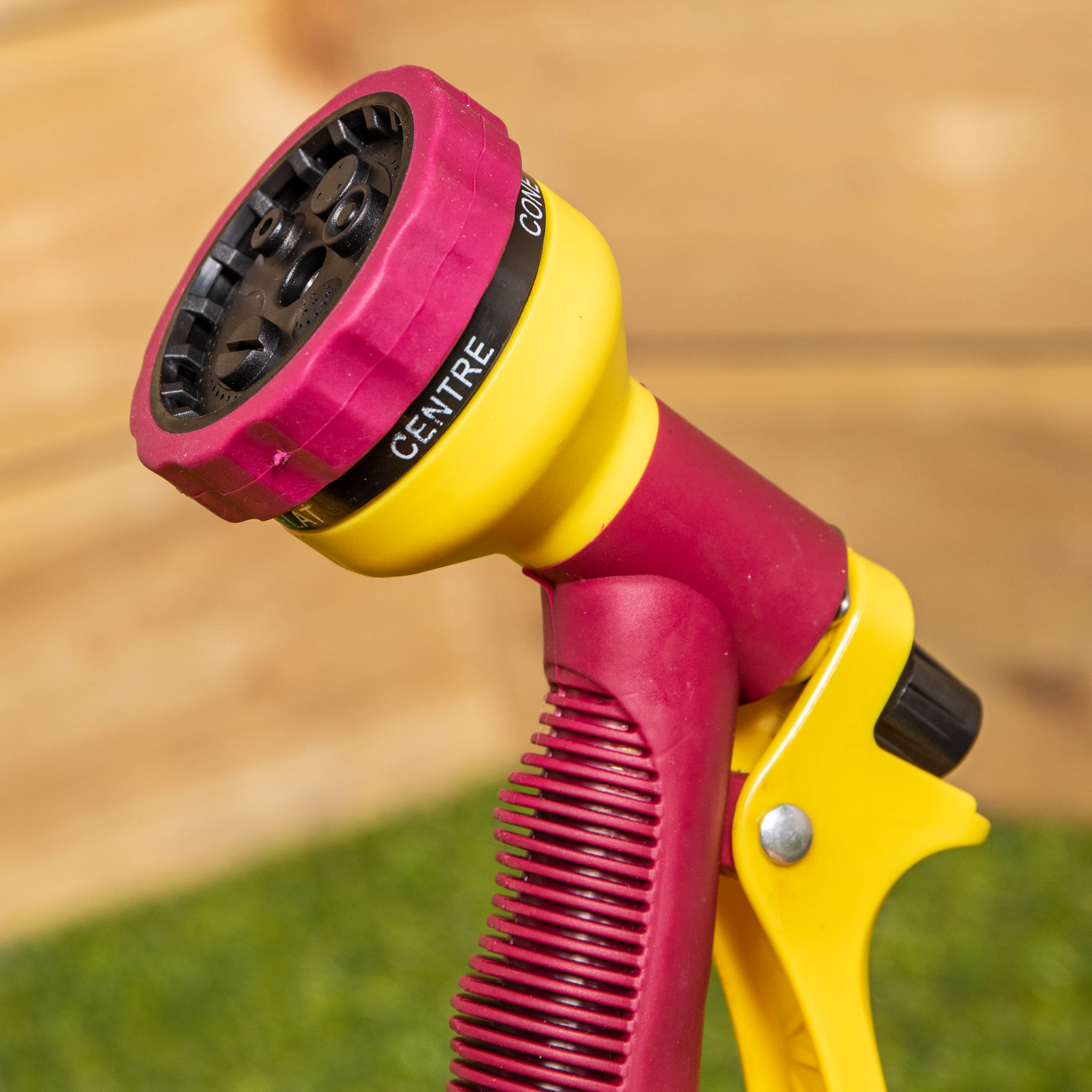 30m Yellow Reinforced Kink Resistant Garden Patio Hose Pipe with Spray Gun Set