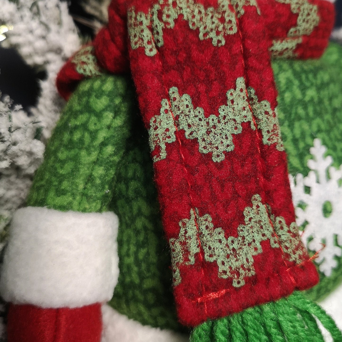 28cm Plush Christmas Snowman Stocking Holder Decoration