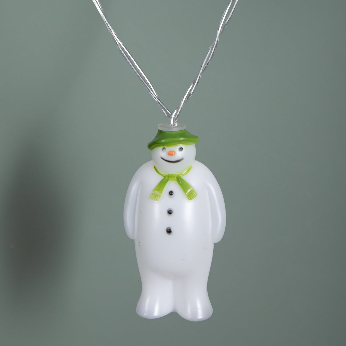 1.8m Battery Powered The Snowman Christmas String Lights with 10 Ice White LEDs