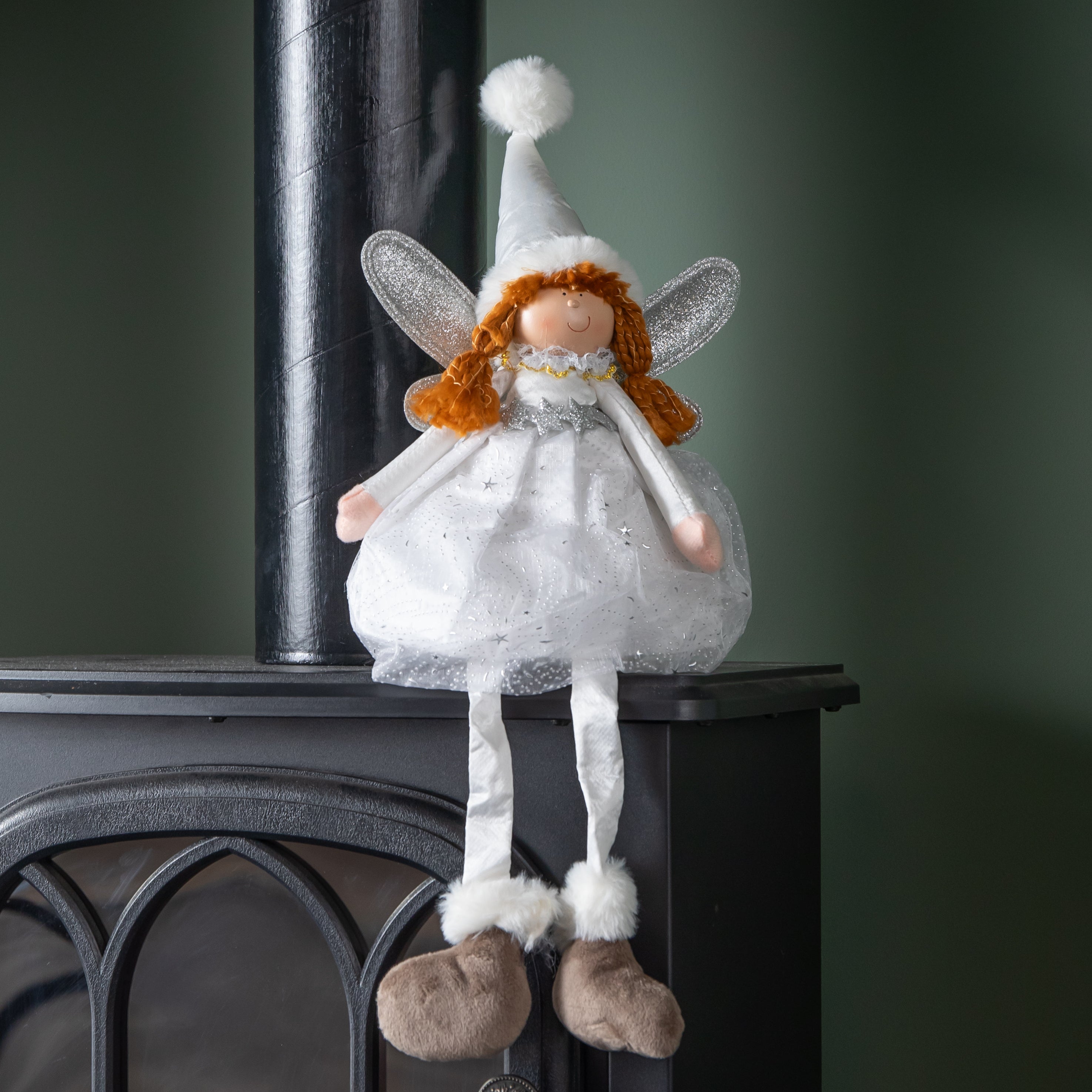 30cm Soft White Fairy Magic Christmas Decoration with Dangly Legs