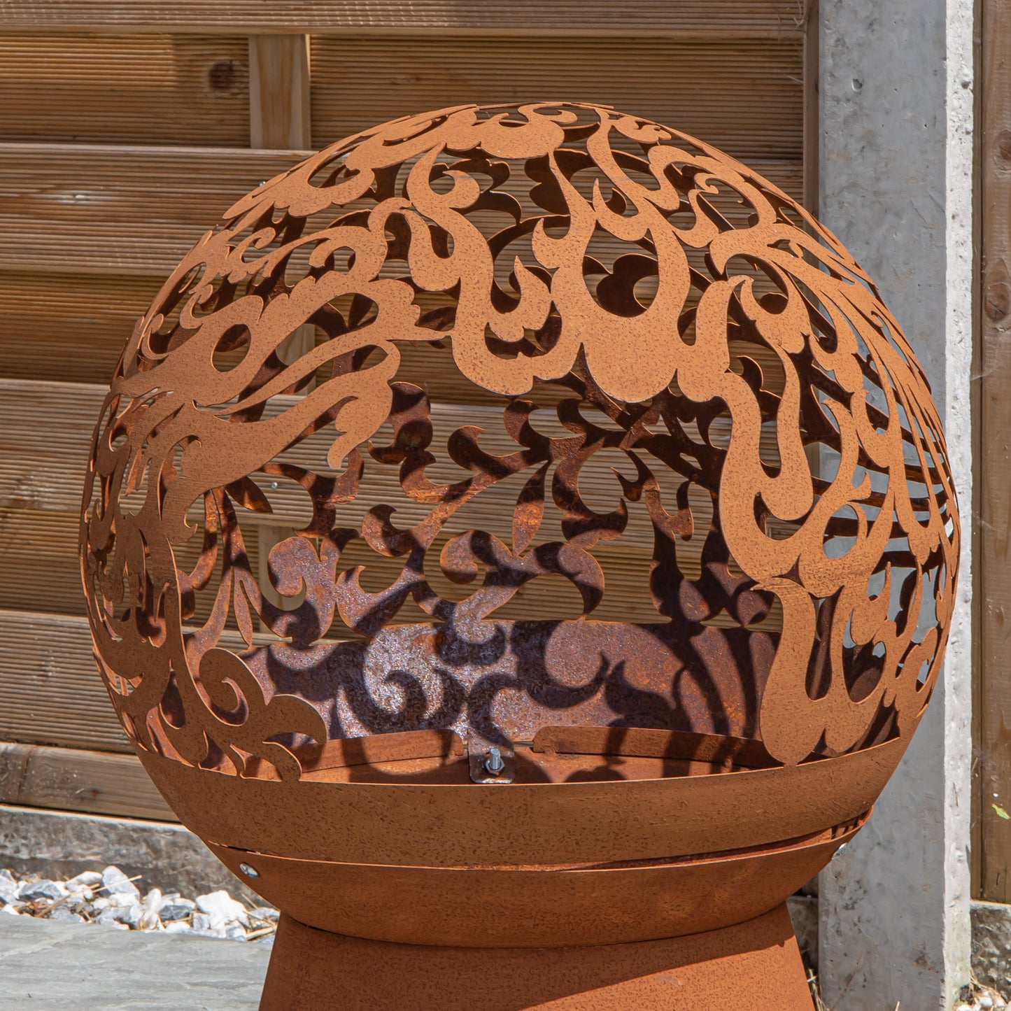 57cm Steel Helios Fireglobe Outdoor Garden Fire Pit