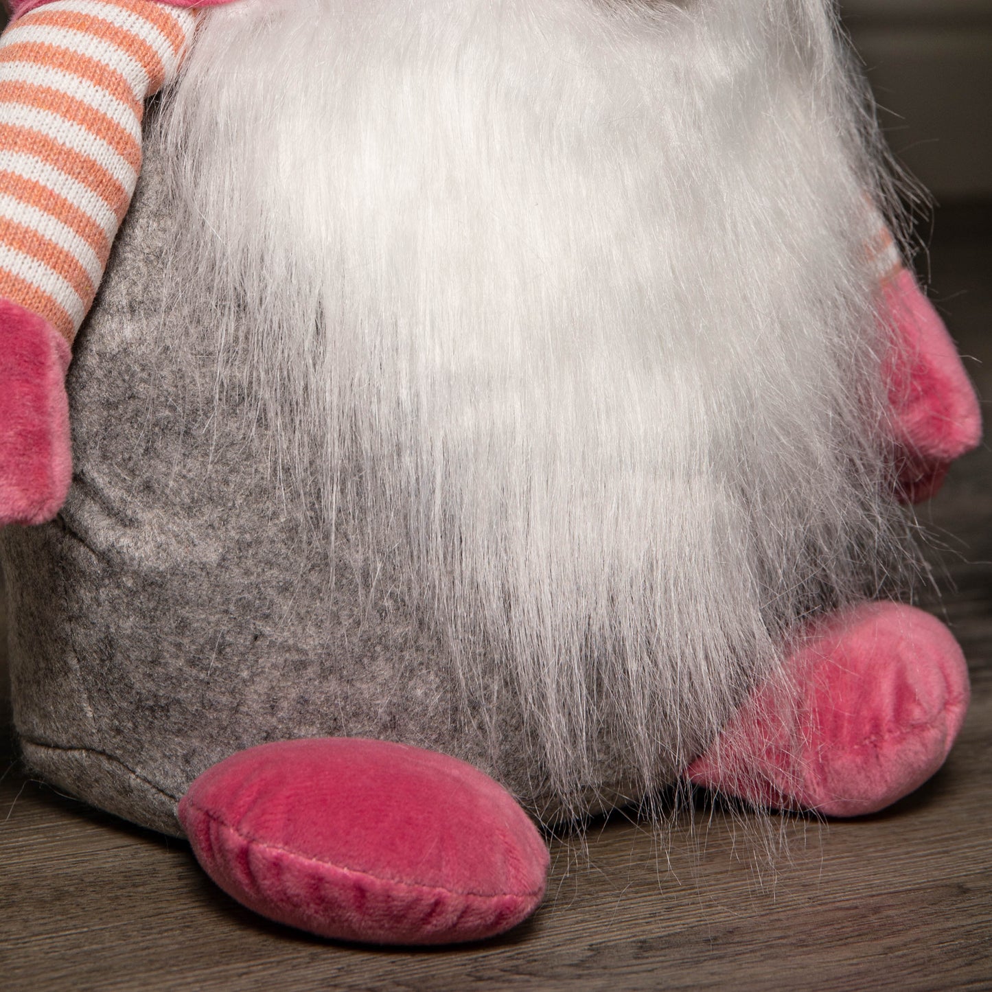 56cm Pink Sitting Christmas Gonk Decoration with Snowflake Hat