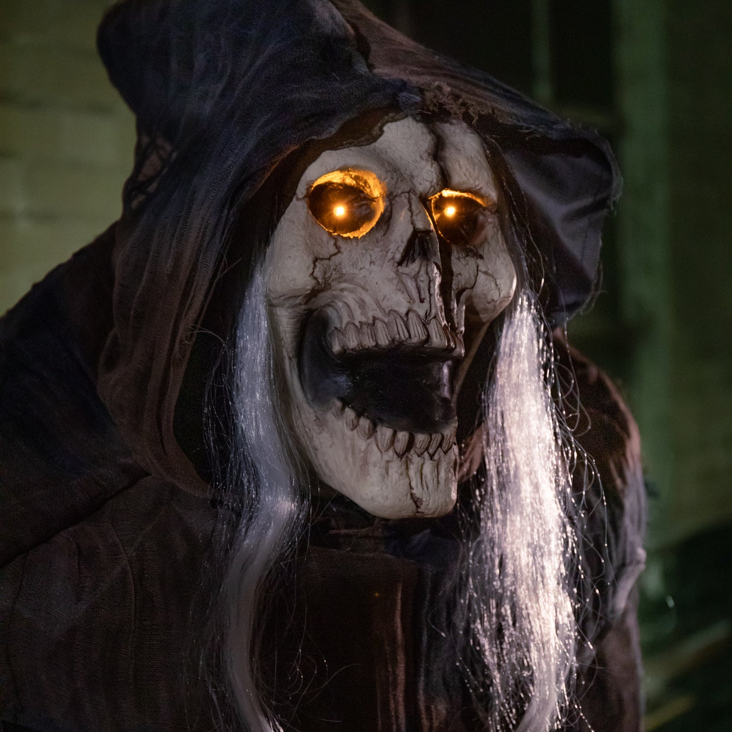 6ft Tall Animated Lunging Grim Reaper Halloween Decoration with LEDs