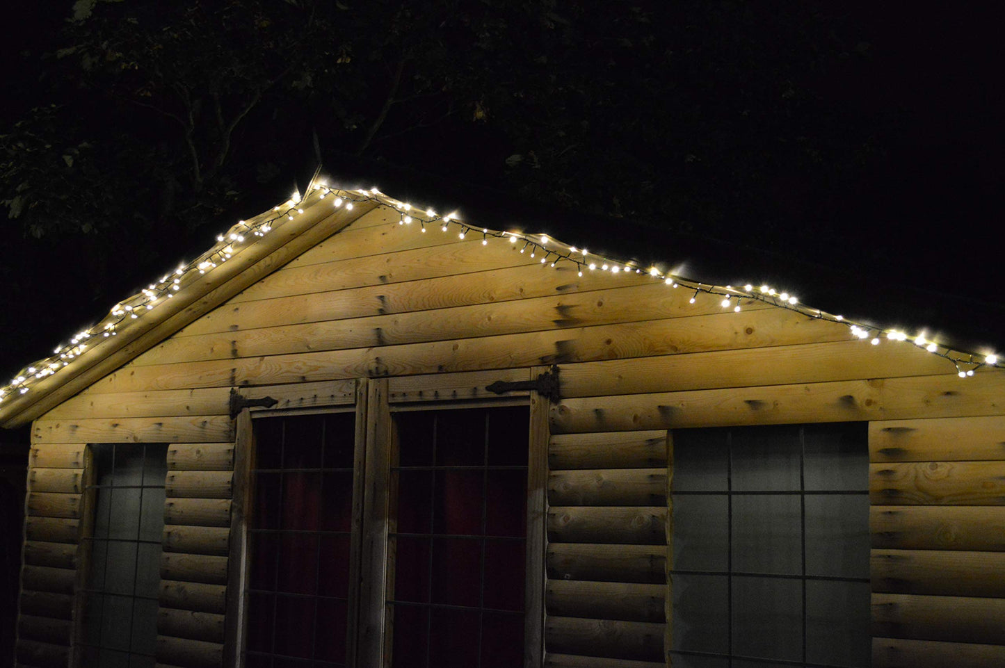 500 LED 12.5m Premier TreeBrights Indoor Outdoor Christmas Multi Function Mains Operated String Lights with Timer in Vintage Gold