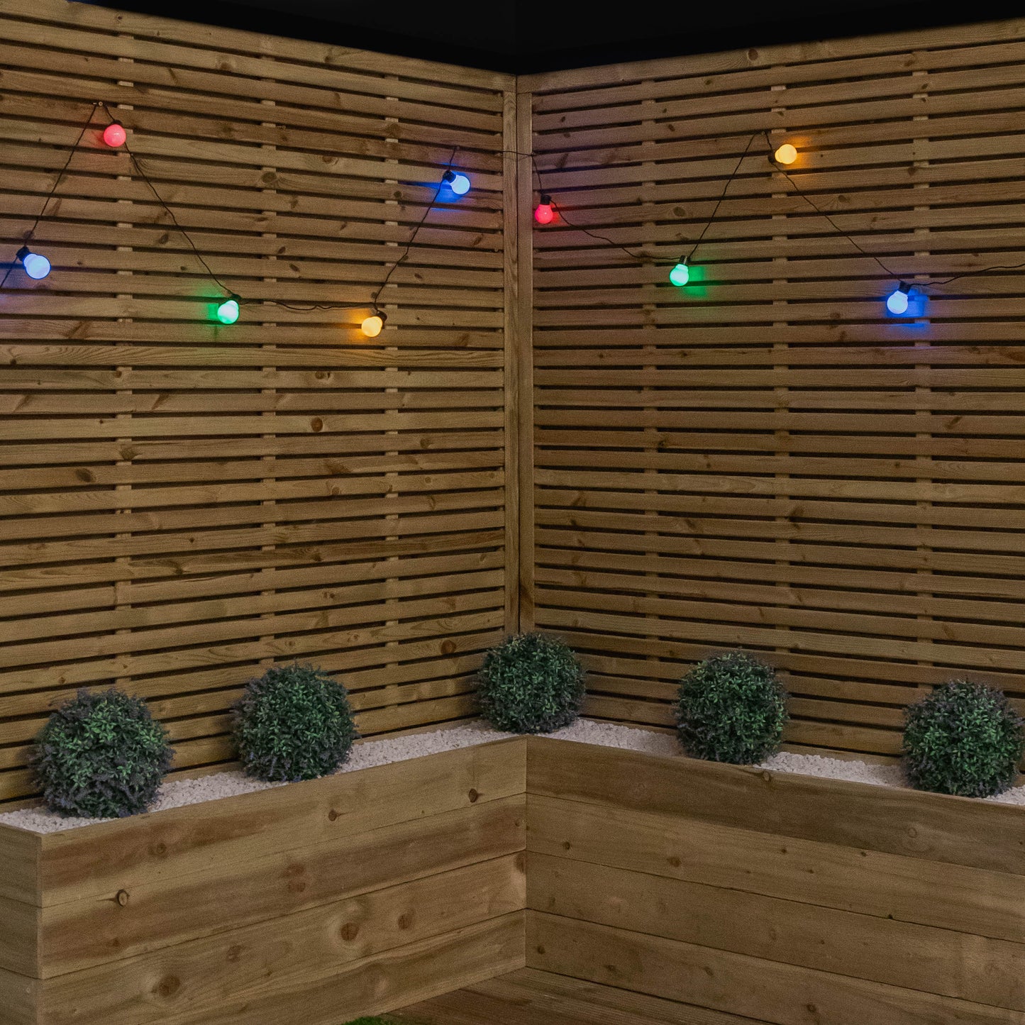 Factory Seconds: 15m Set of 30 Connectable Festoon Lights with Multi-Coloured LEDs