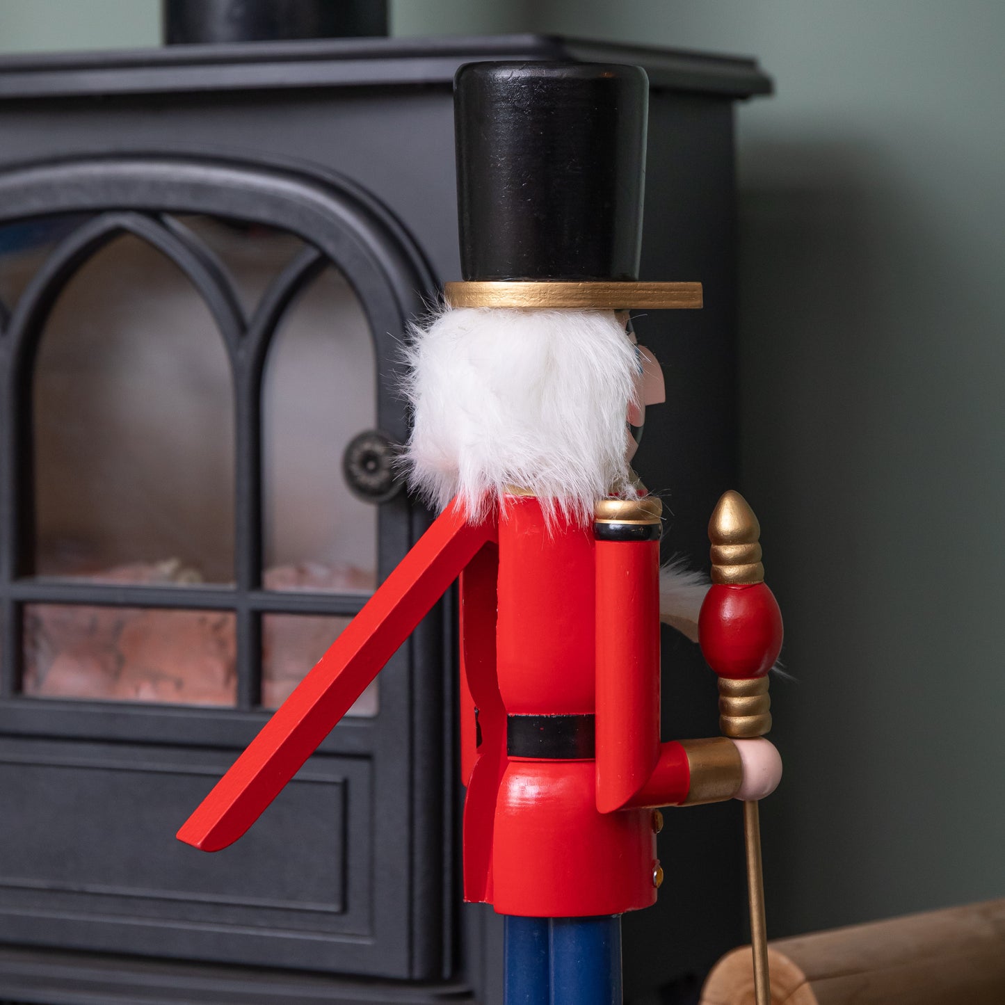 50cm Wooden Nutcracker Soldier Christmas Countdown Decoration