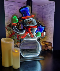 76cm LED Infinity Light Waving Snowman