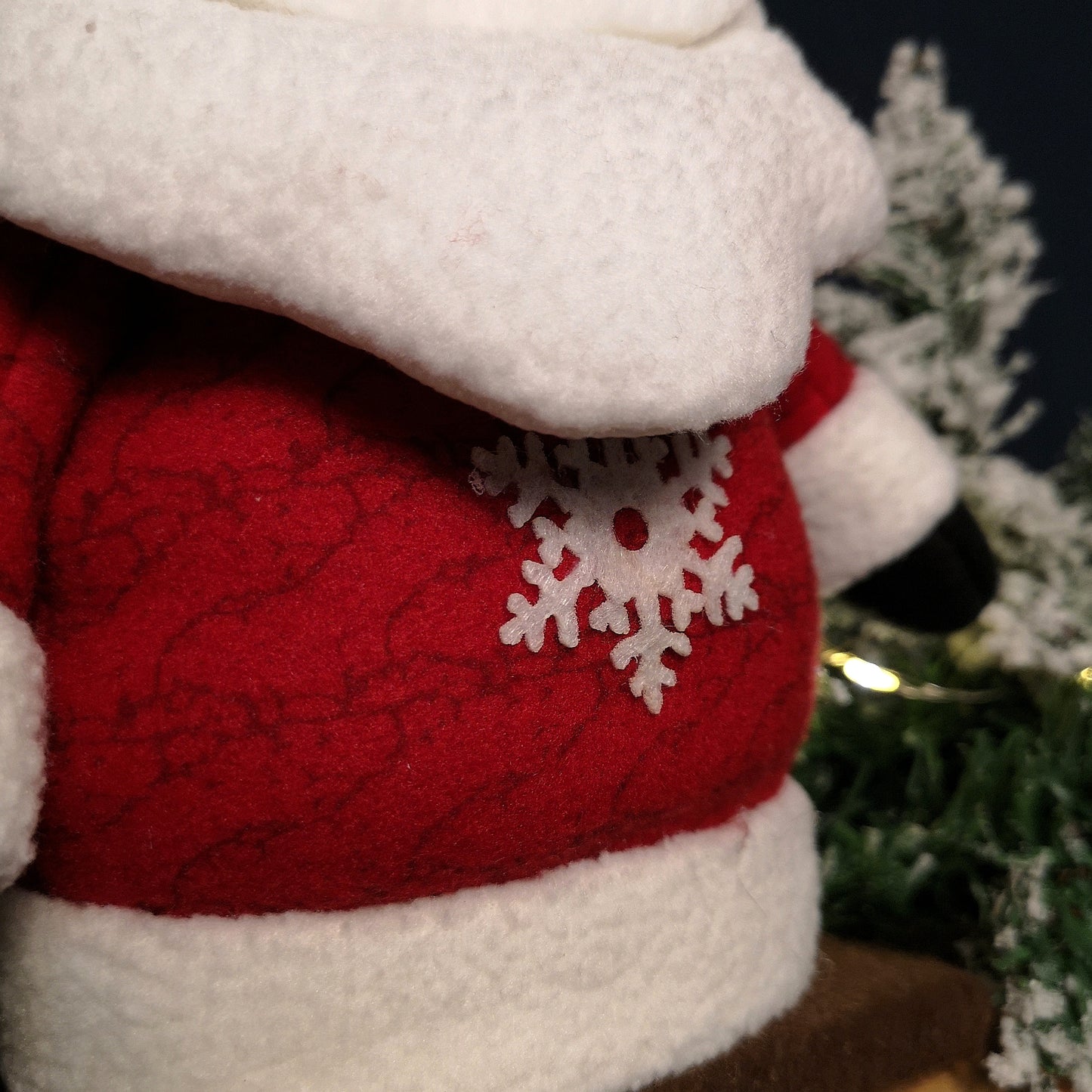 28cm Plush Christmas Santa Stocking Holder Decoration