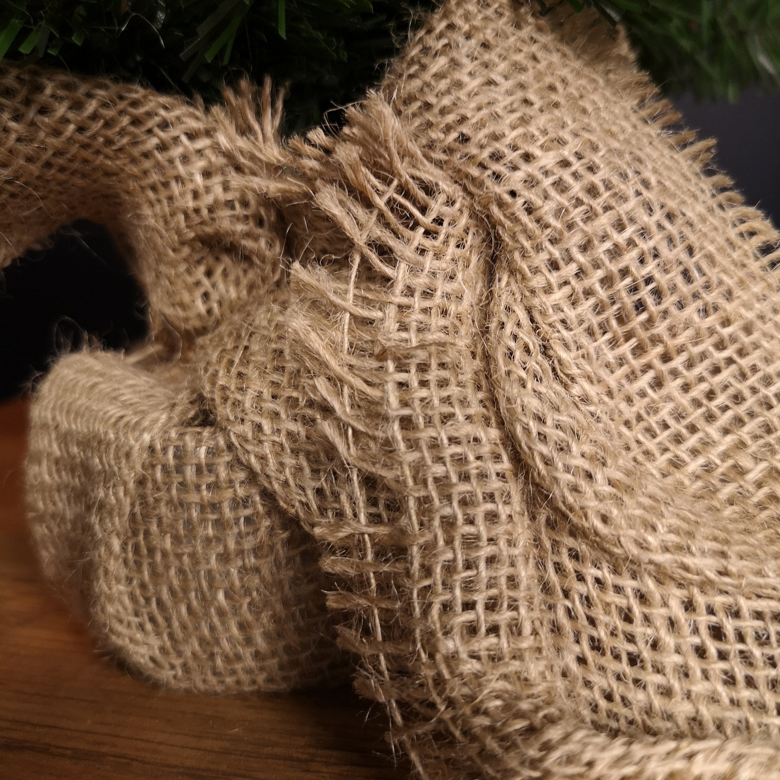 60cm Mini Richmond Christmas Tree in a Burlap Base with 72 Tips