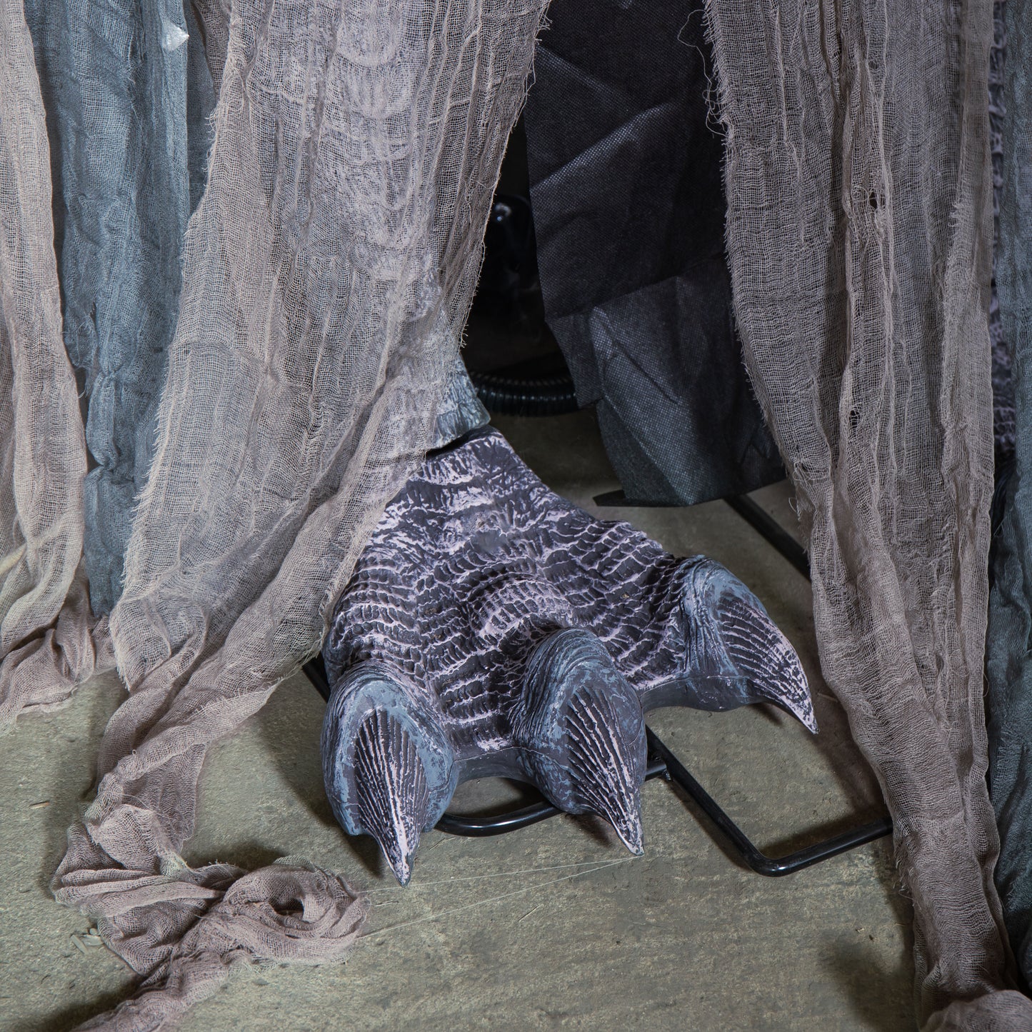 7ft Giant Sized Motion Activated Winter Dragon Halloween Decoration with LEDs INCLUDES SMOKE Machine