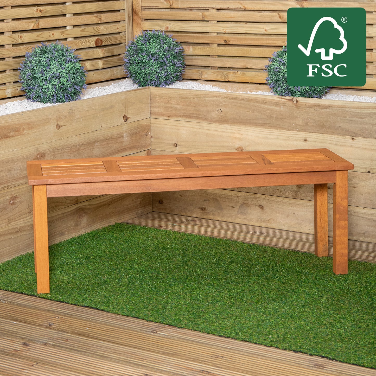 Samuel Alexander Coniston 2 Seater Outdoor Wooden Garden Bench Stool