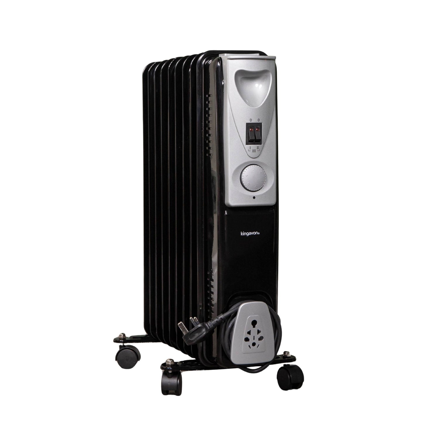 2000w 2kw 9 Fin Slimline Black Oil Filled Radiator Heater with Adjustable Thermostat
