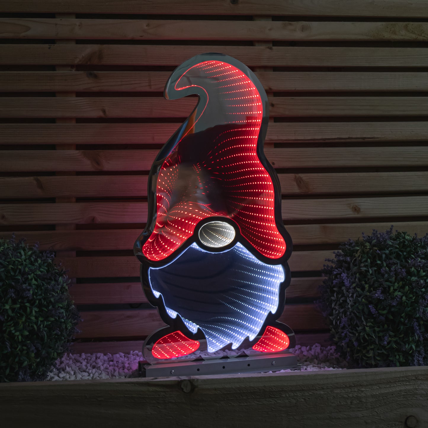 60cm Light up Christmas Gonk in Red Hat Infinity Decoration with LEDs