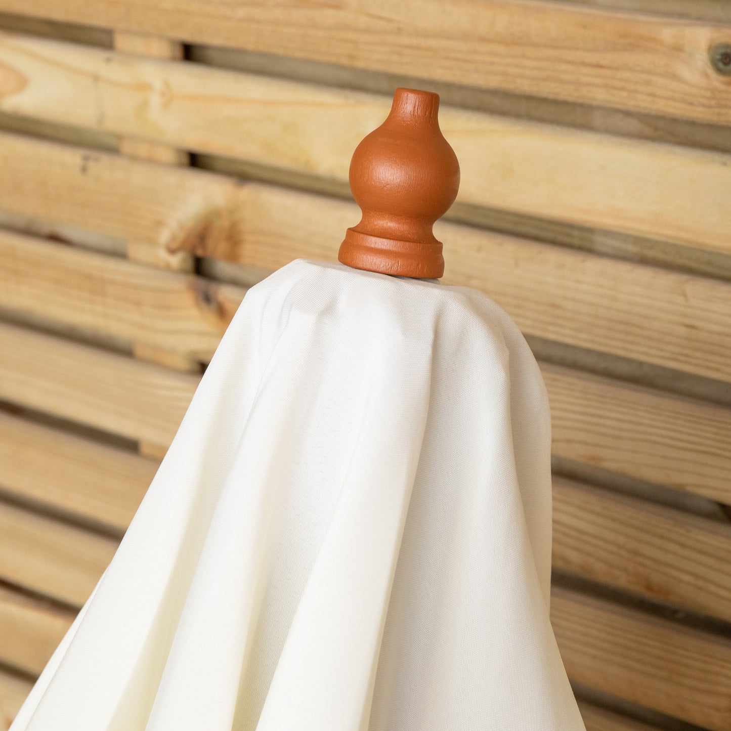 Samuel Alexander 2.7m Outdoor Wooden Garden Parasol Sun Shade with Carry Bag in Cream