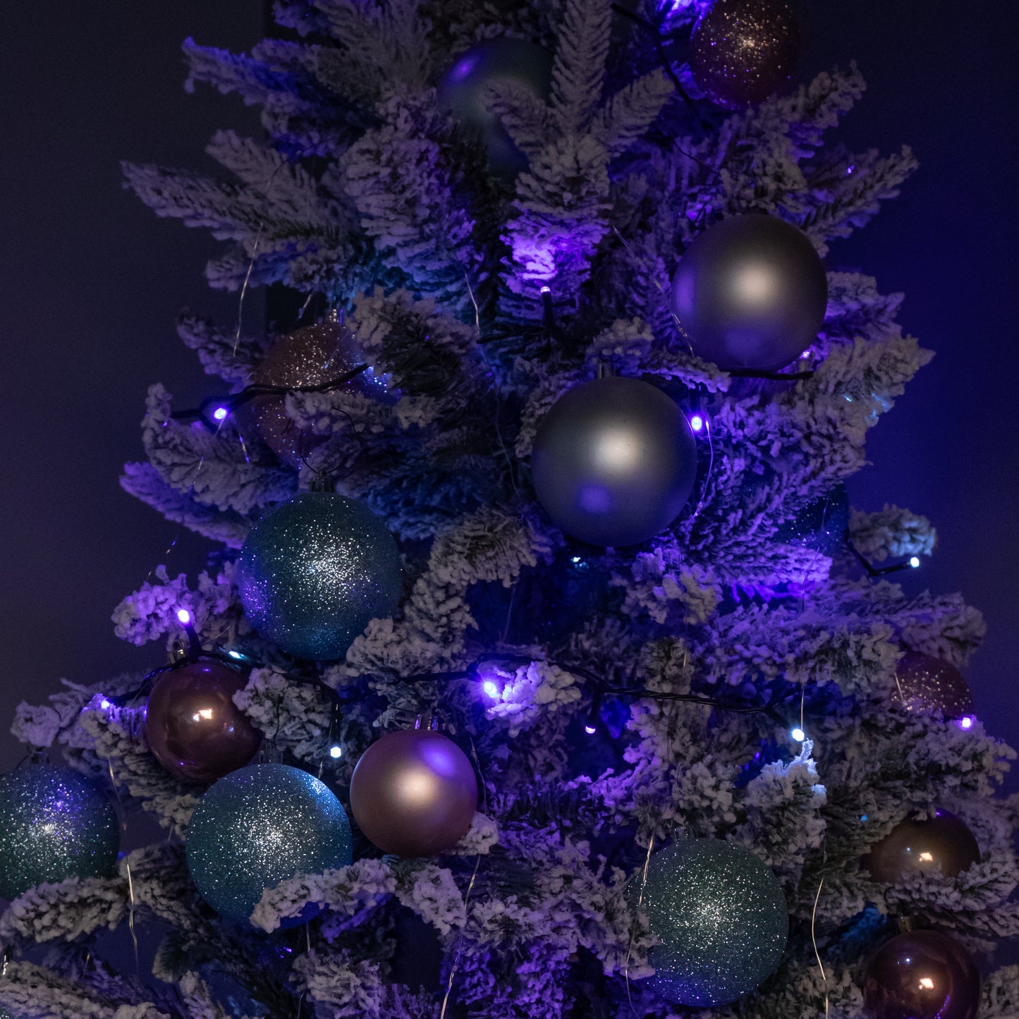 38.3m 480 LED SupaBrights Christmas String Lights with Timer in Blue, Purple & White